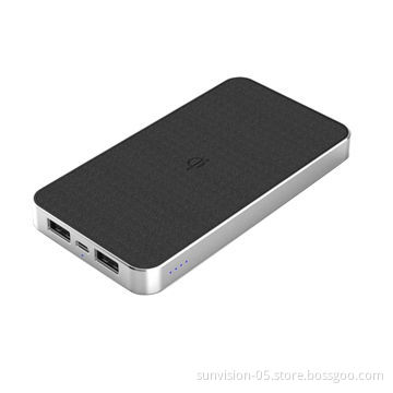 Portable power bank with Qi wireless charger, free sample on request